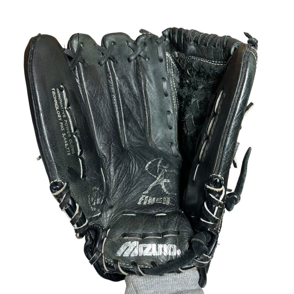 Mizuno Finch 12" Black Leather Softball Glove GPL 12580-1 Right Hand Sure Fit
